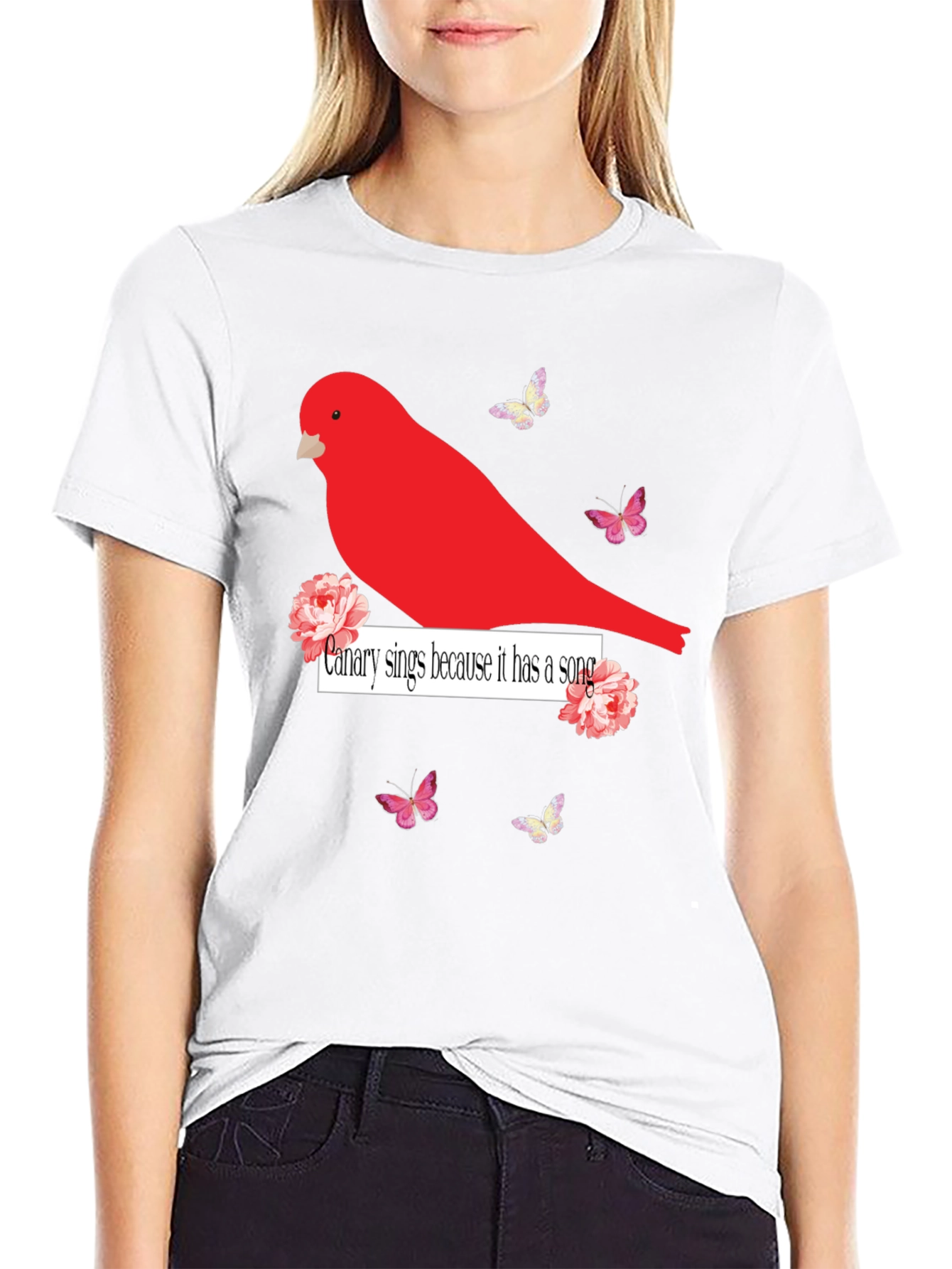 Canary Sings Graphic T-Shirt - Unique Design