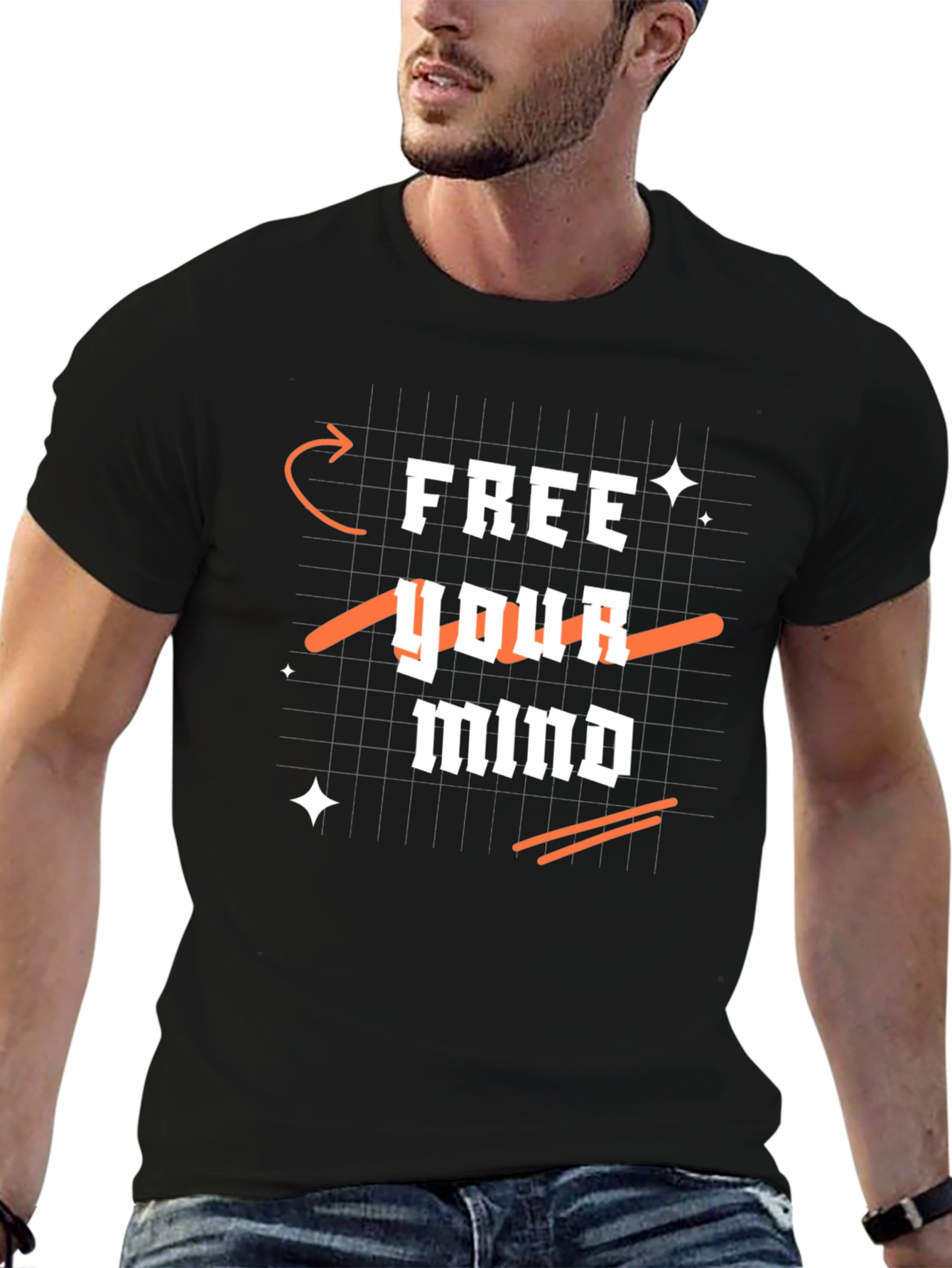 Free Your Mind Black Graphic Tee
