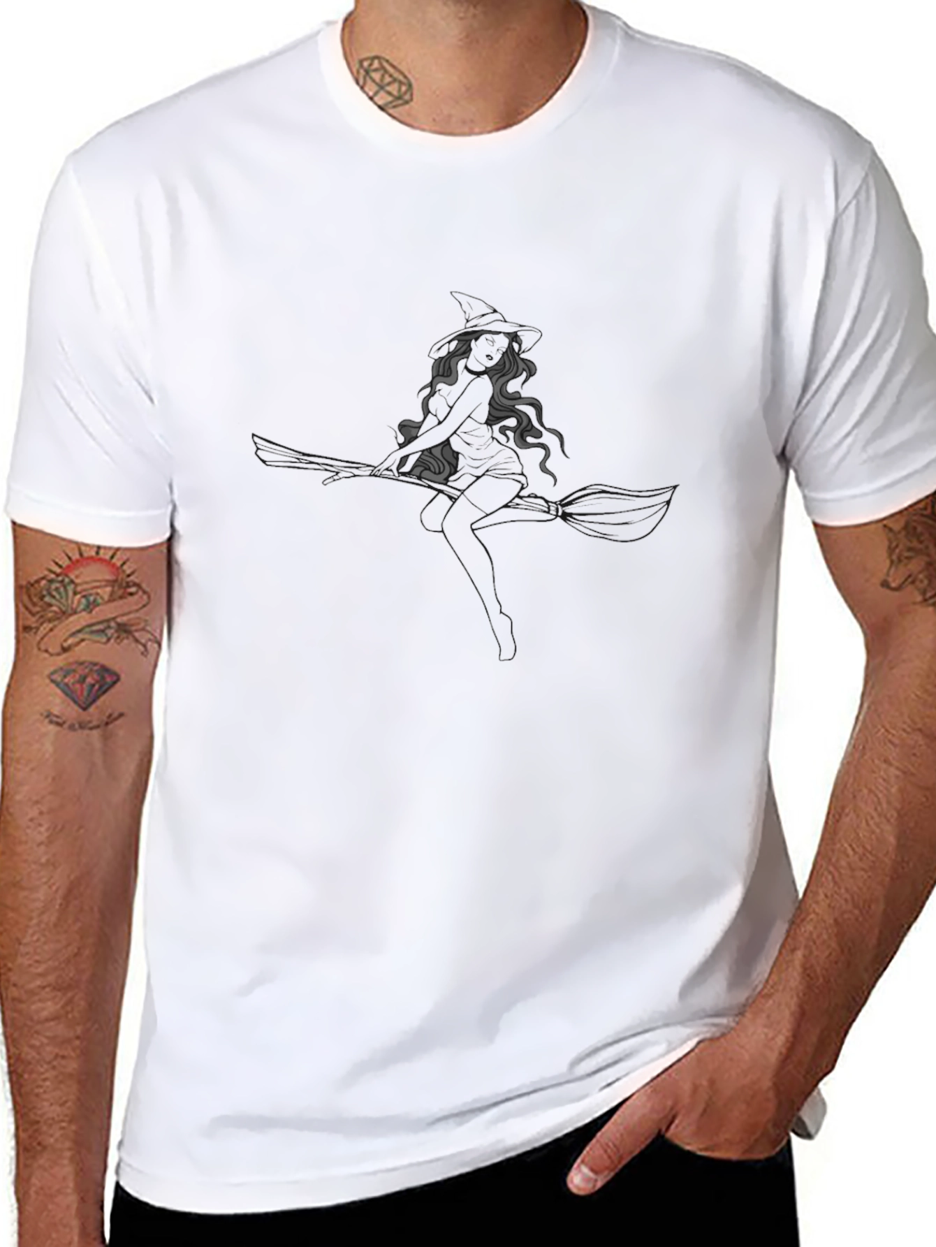 Stylish Black Graphic Tee - Medusa Design