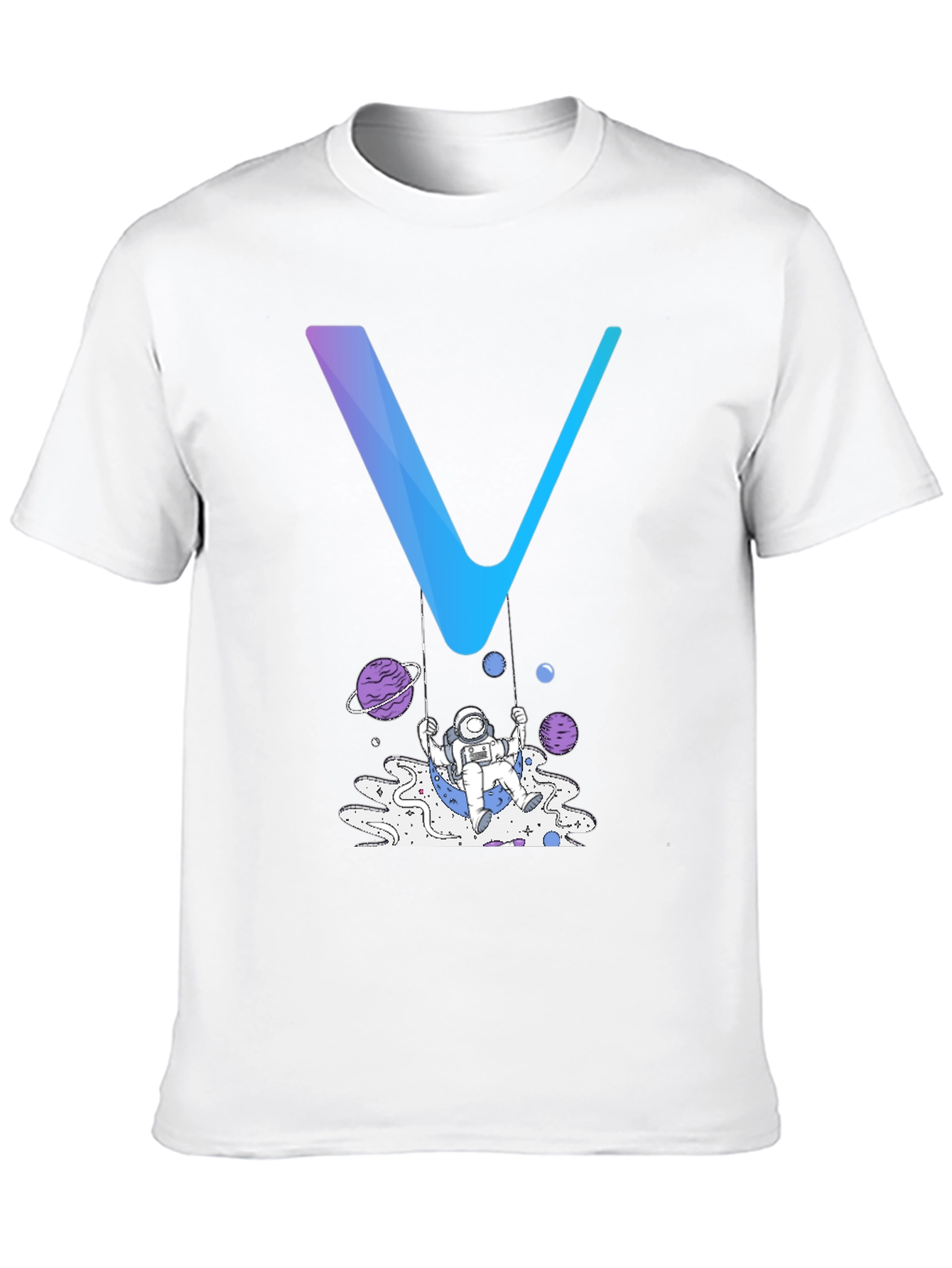 Astronaut Swing Graphic Tee - Black Cotton Blend Shirt