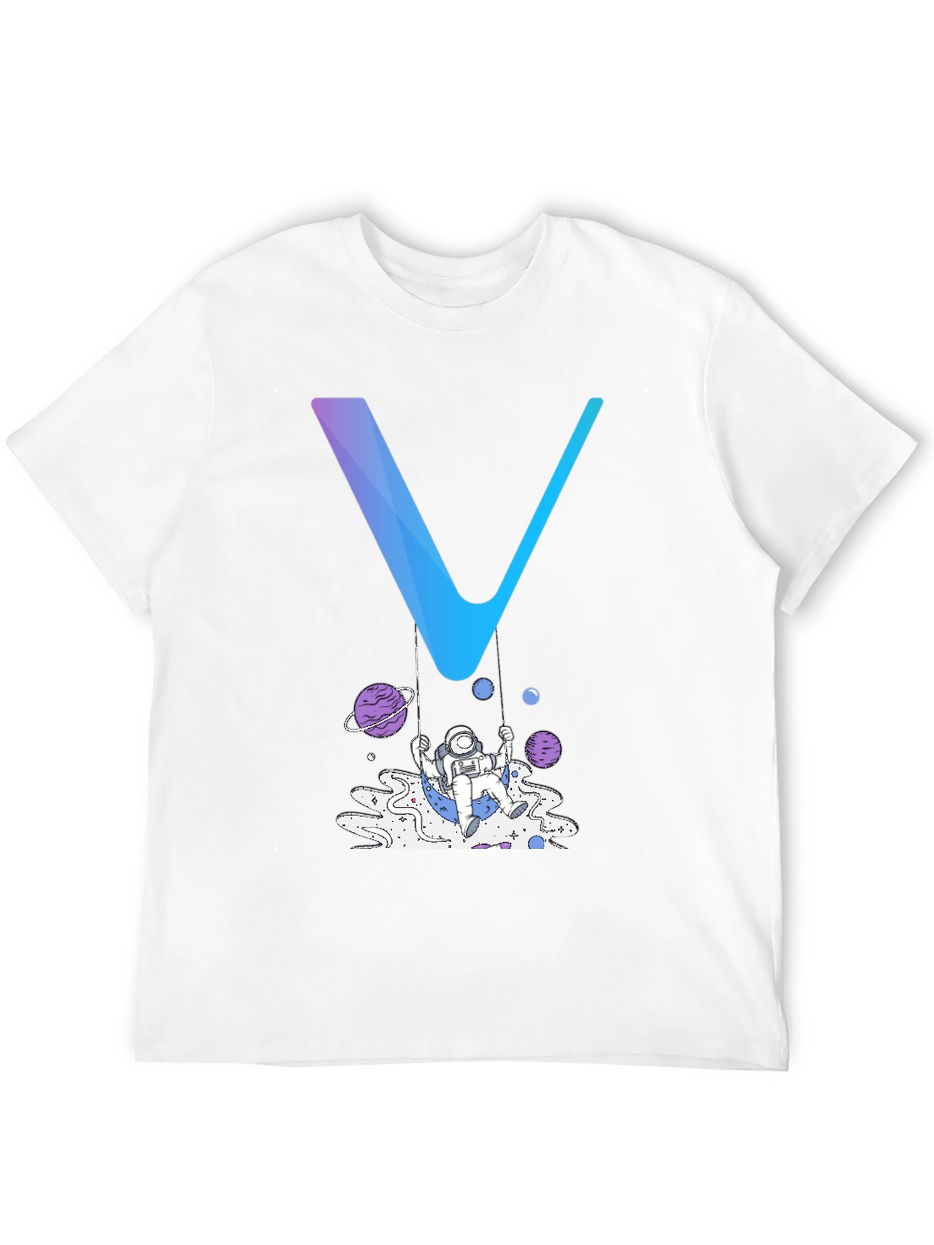 Astronaut Swing Graphic Tee - Black Cotton Blend Shirt