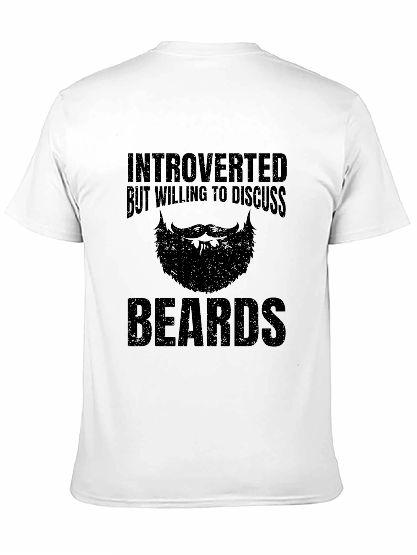 Introverted Beards T-Shirt - Black Novelty Tee
