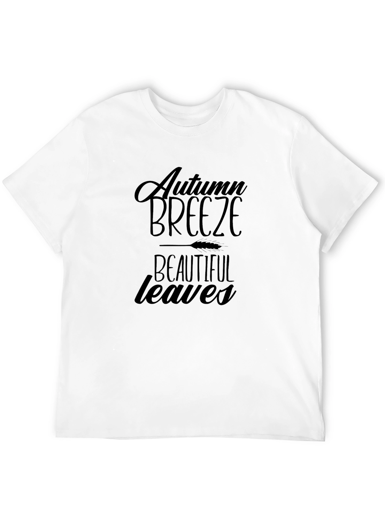 Autumn Breeze Graphic Tee - Stylish Black T-Shirt
