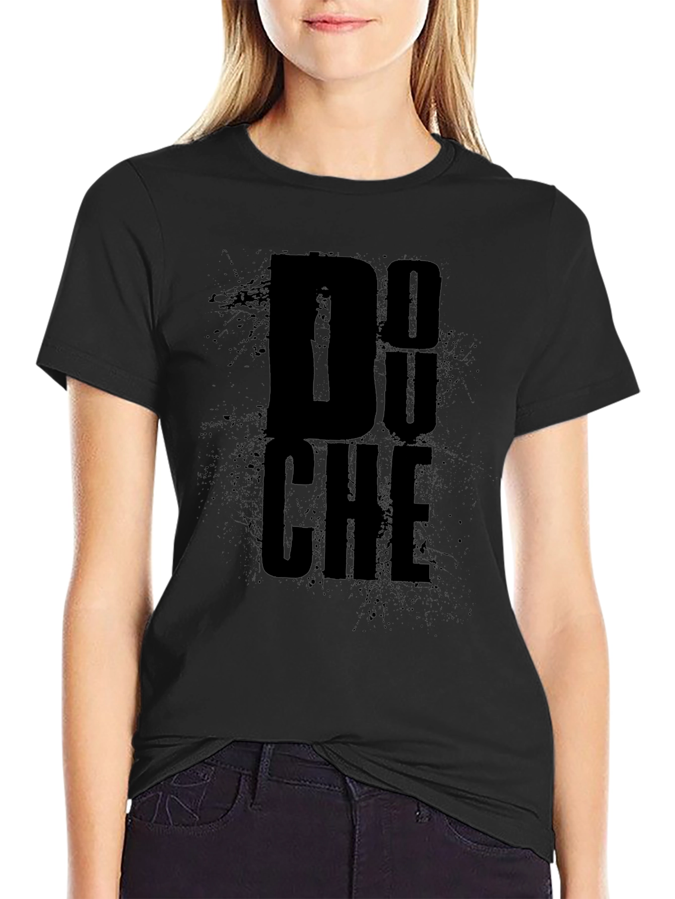 Graphic Print Mens Black T-Shirt