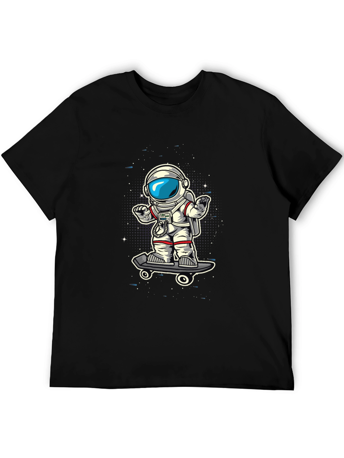 Skateboarding Astronaut Graphic T-Shirt