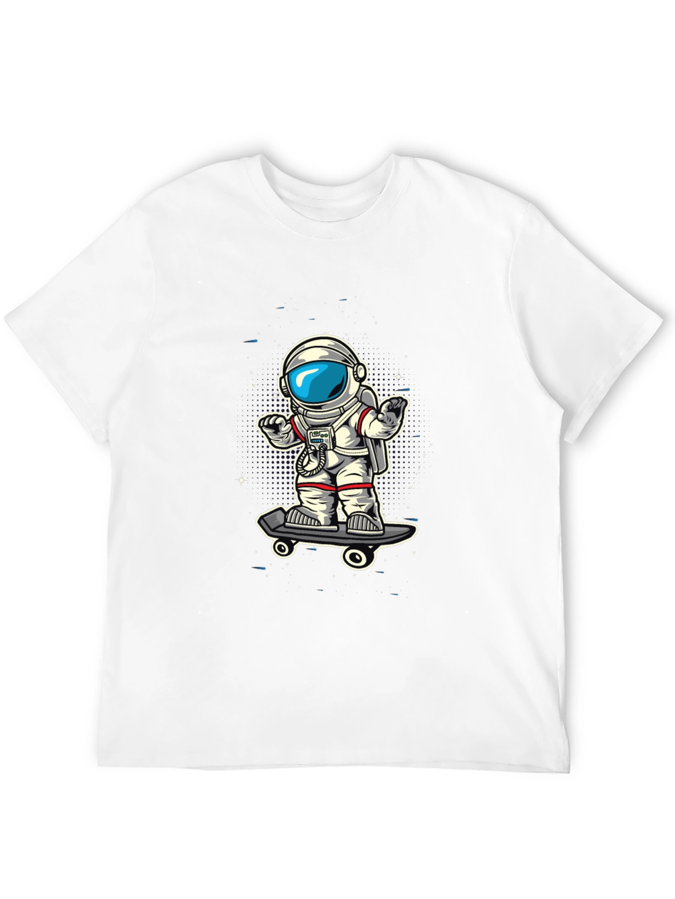 Skateboarding Astronaut Graphic T-Shirt