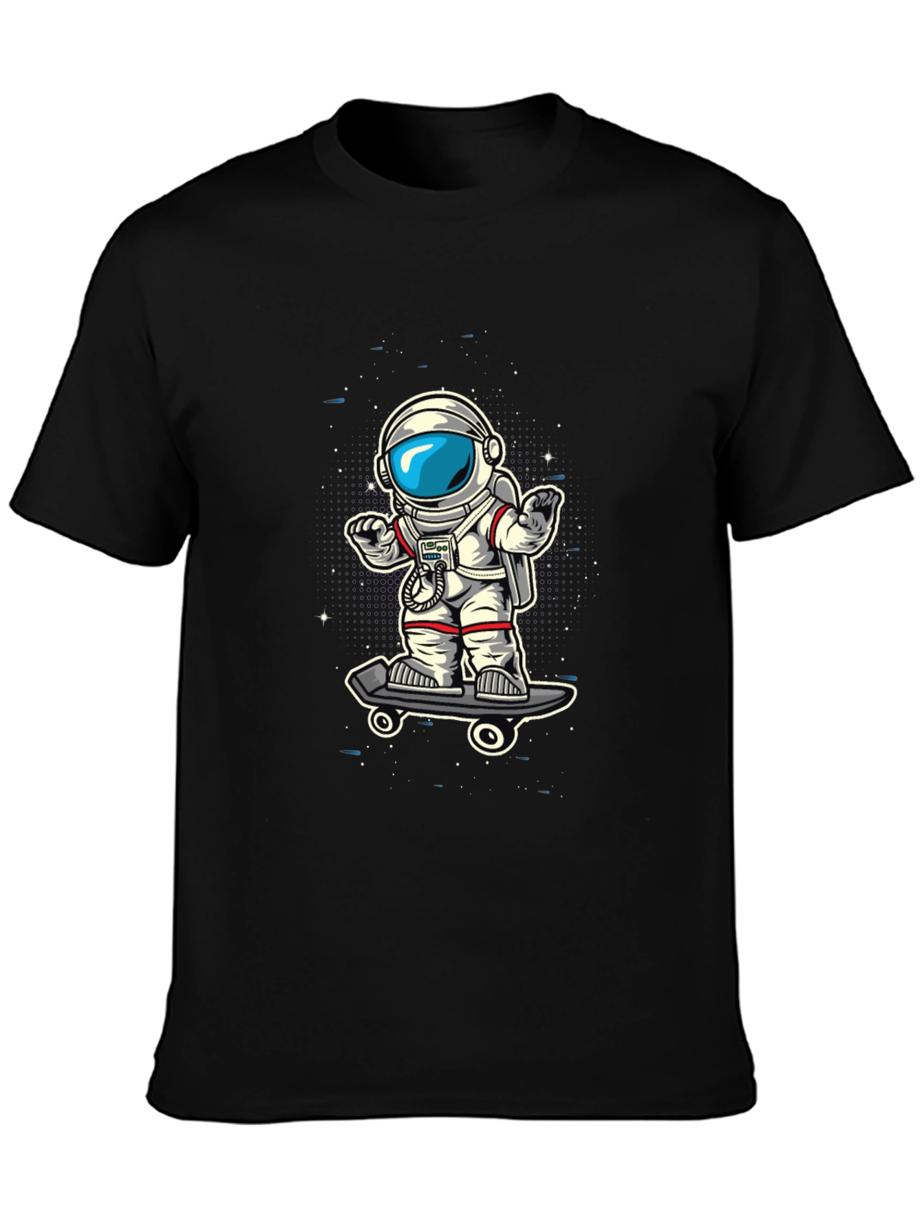 Skateboarding Astronaut Graphic T-Shirt