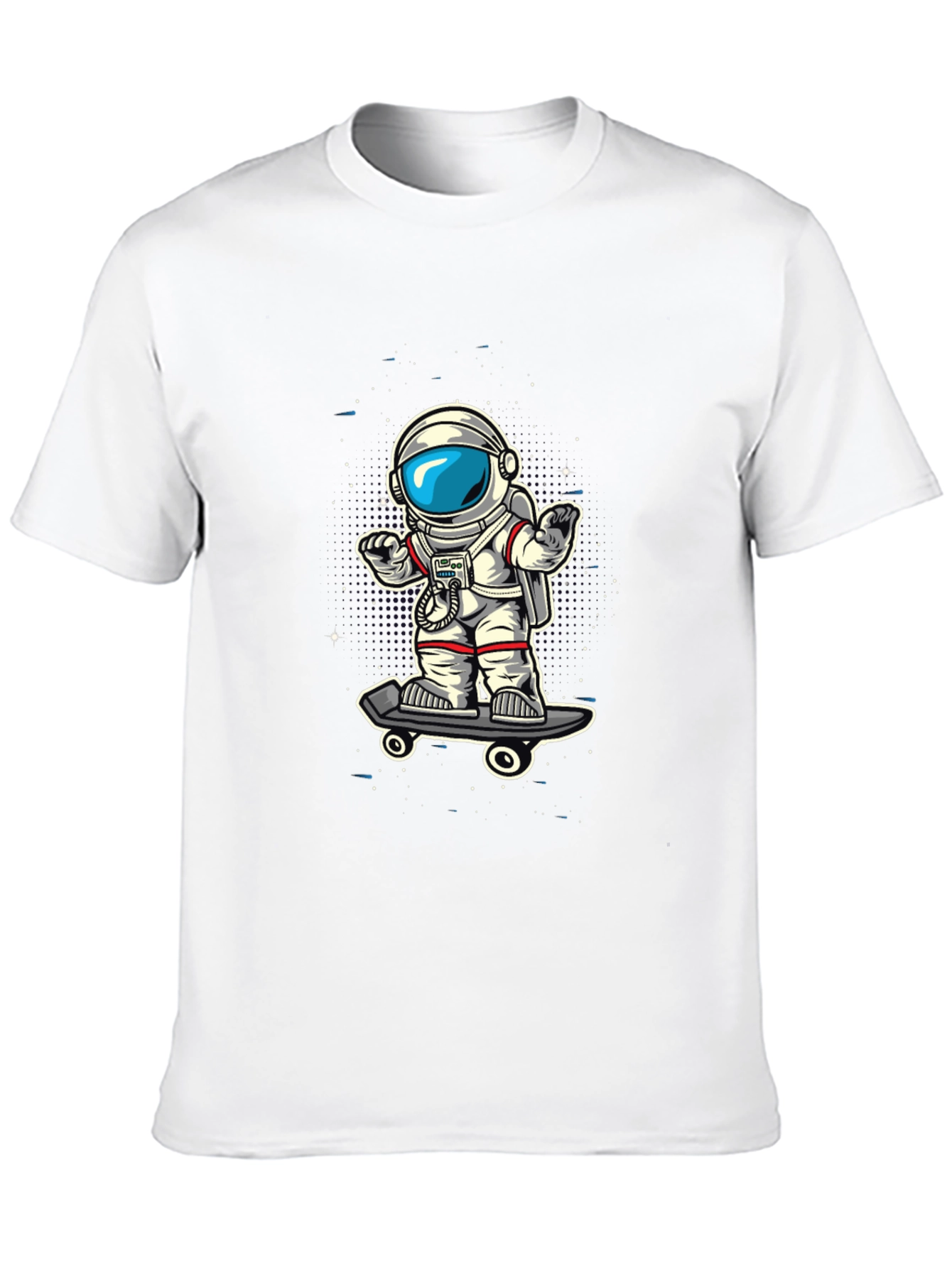 Skateboarding Astronaut Graphic T-Shirt
