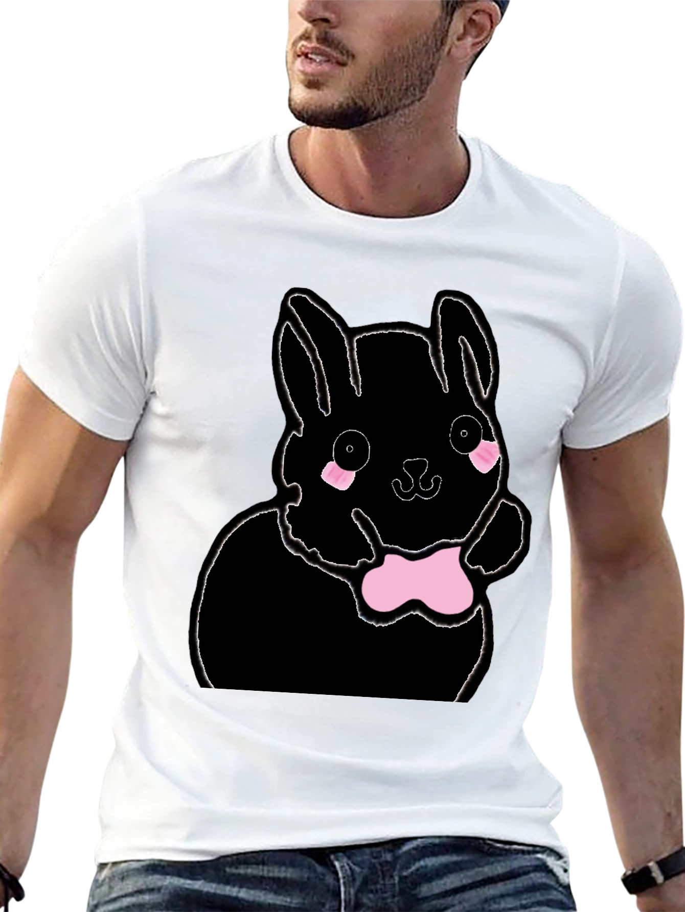 Black Bunny Graphic T-Shirt