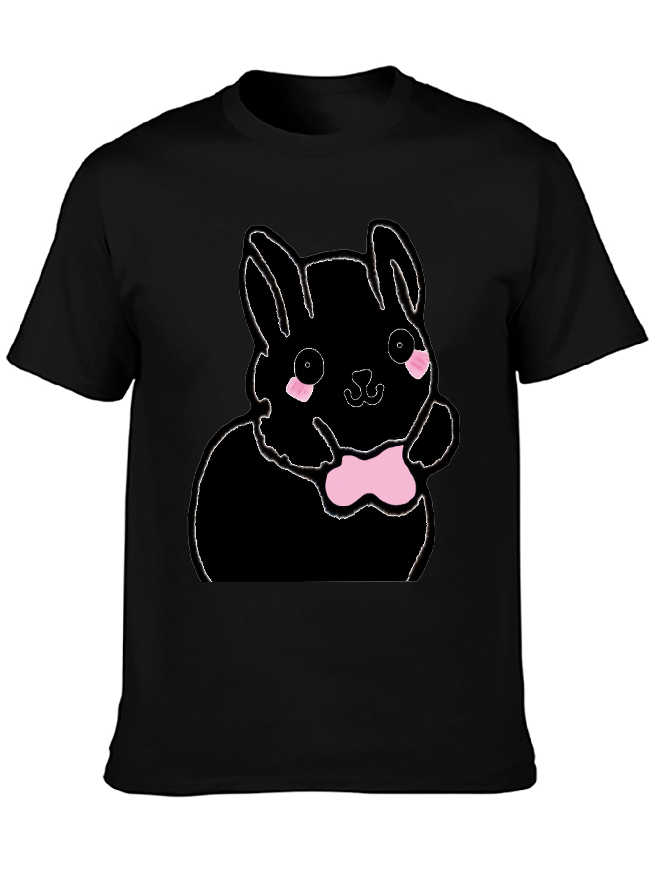 Black Bunny Graphic T-Shirt