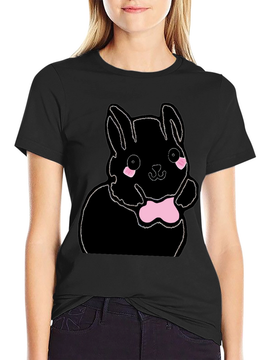 Black Bunny Graphic T-Shirt
