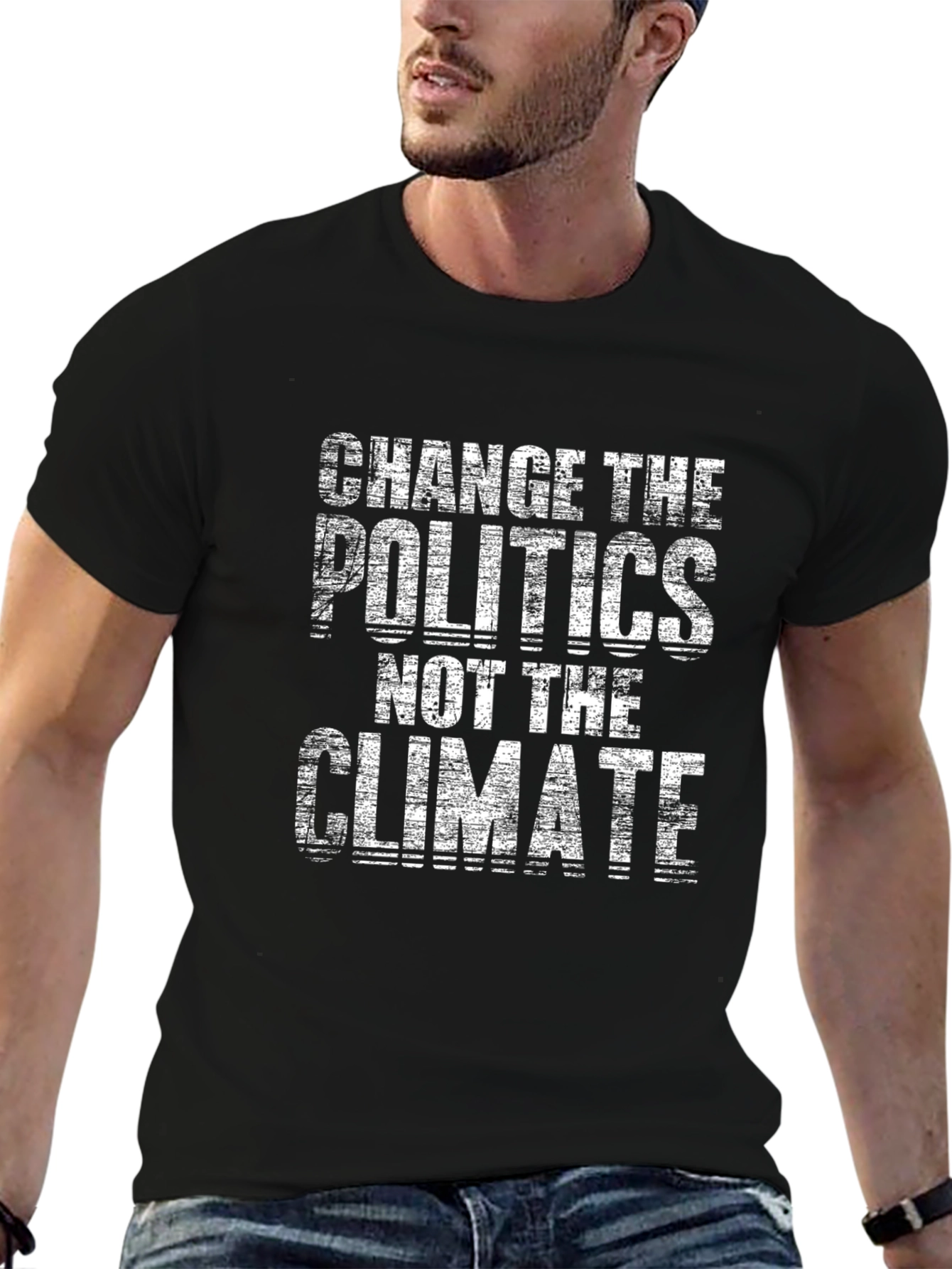 Climate Change Awareness Graphic Tee - Black