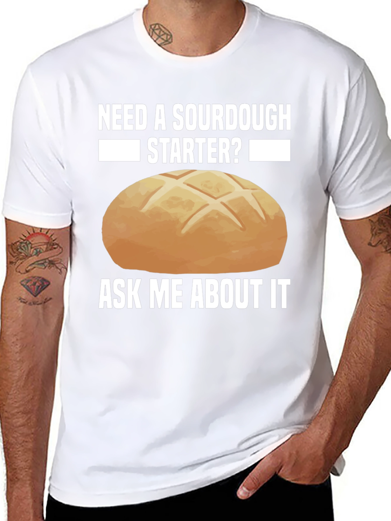 Sourdough Starter Graphic Tee - Ask Me About It!
