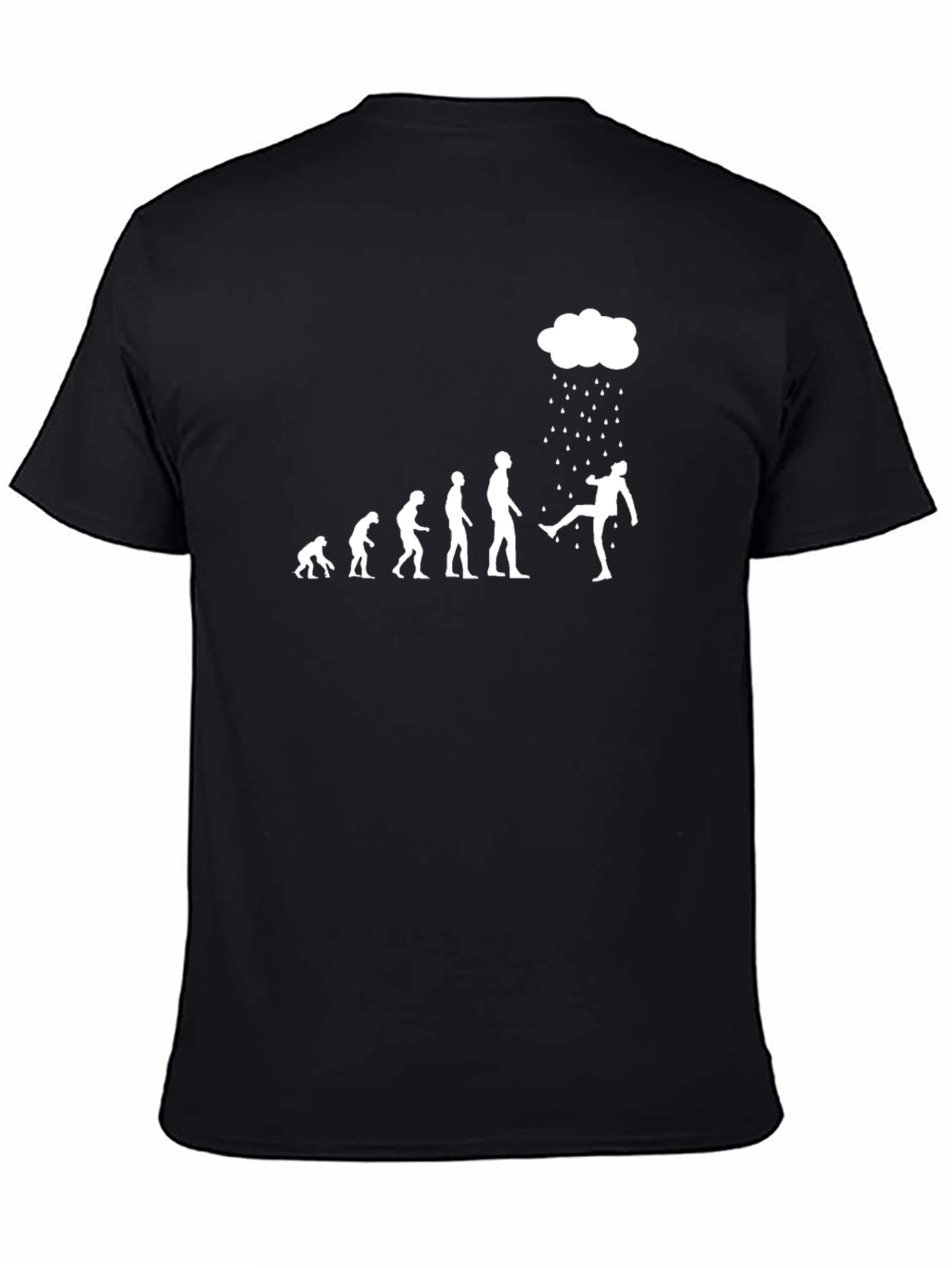 Funny Evolution of Man Rain Cloud T-Shirt