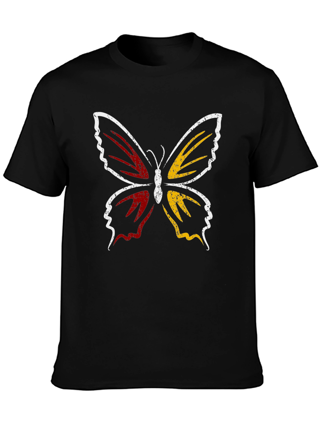 Distressed Butterfly Graphic Tee - Stylish Casual Wear