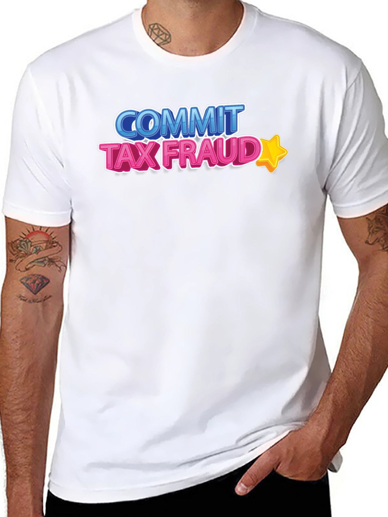 Commit Tax Fraud T-Shirt - Novelty Graphic Tee
