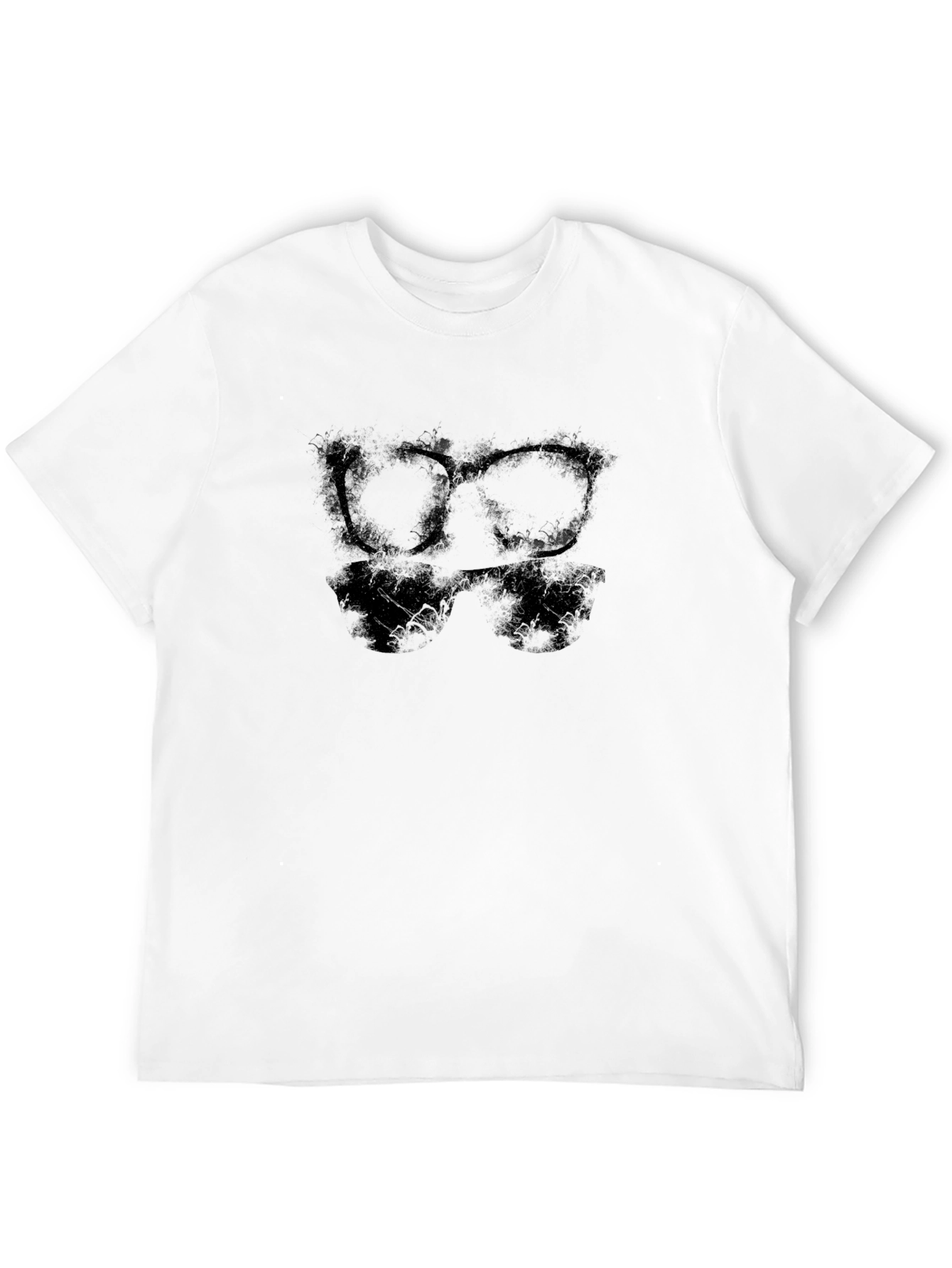 Stylish Black Graphic Tee with Sunglasses Design