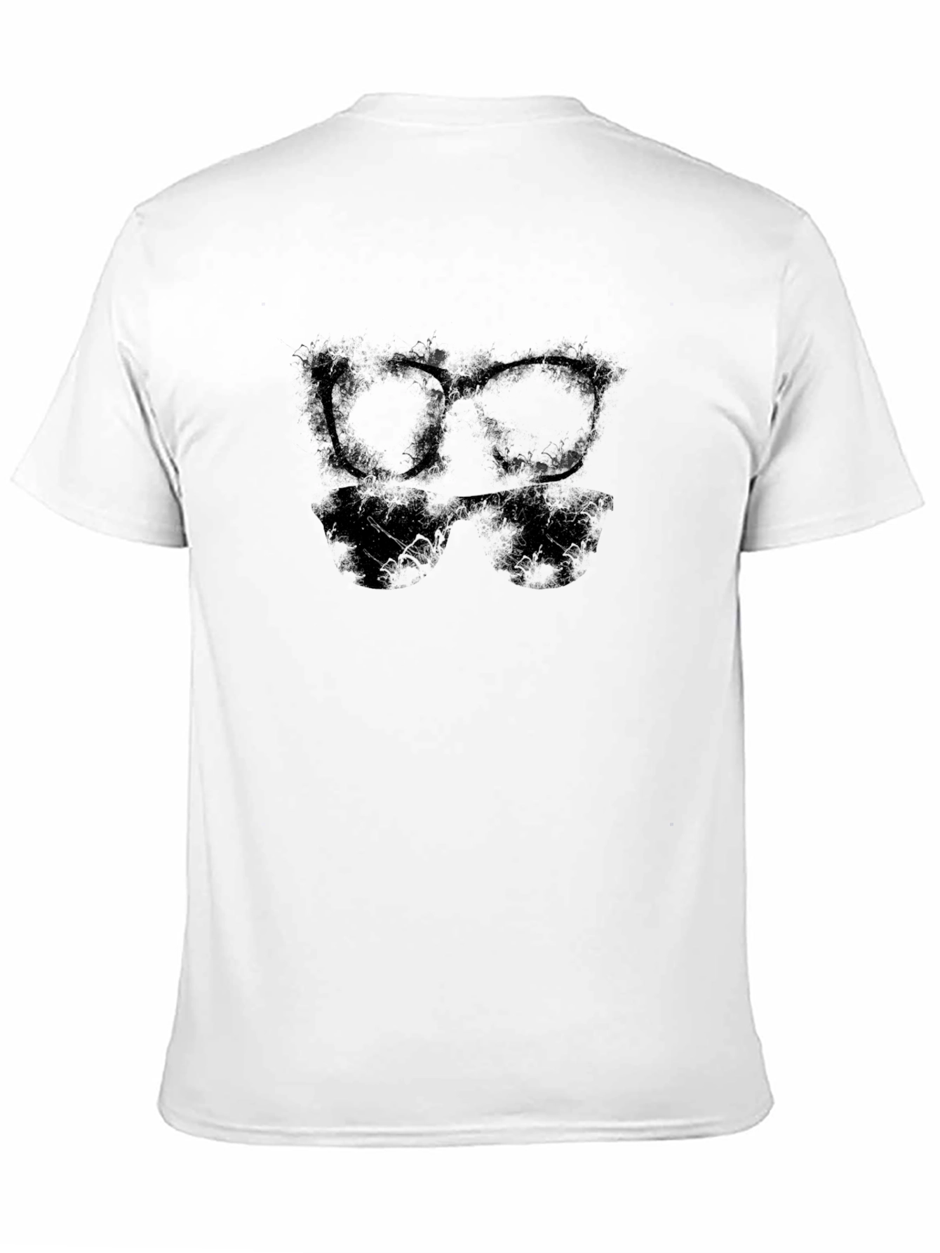 Stylish Black Graphic Tee with Sunglasses Design