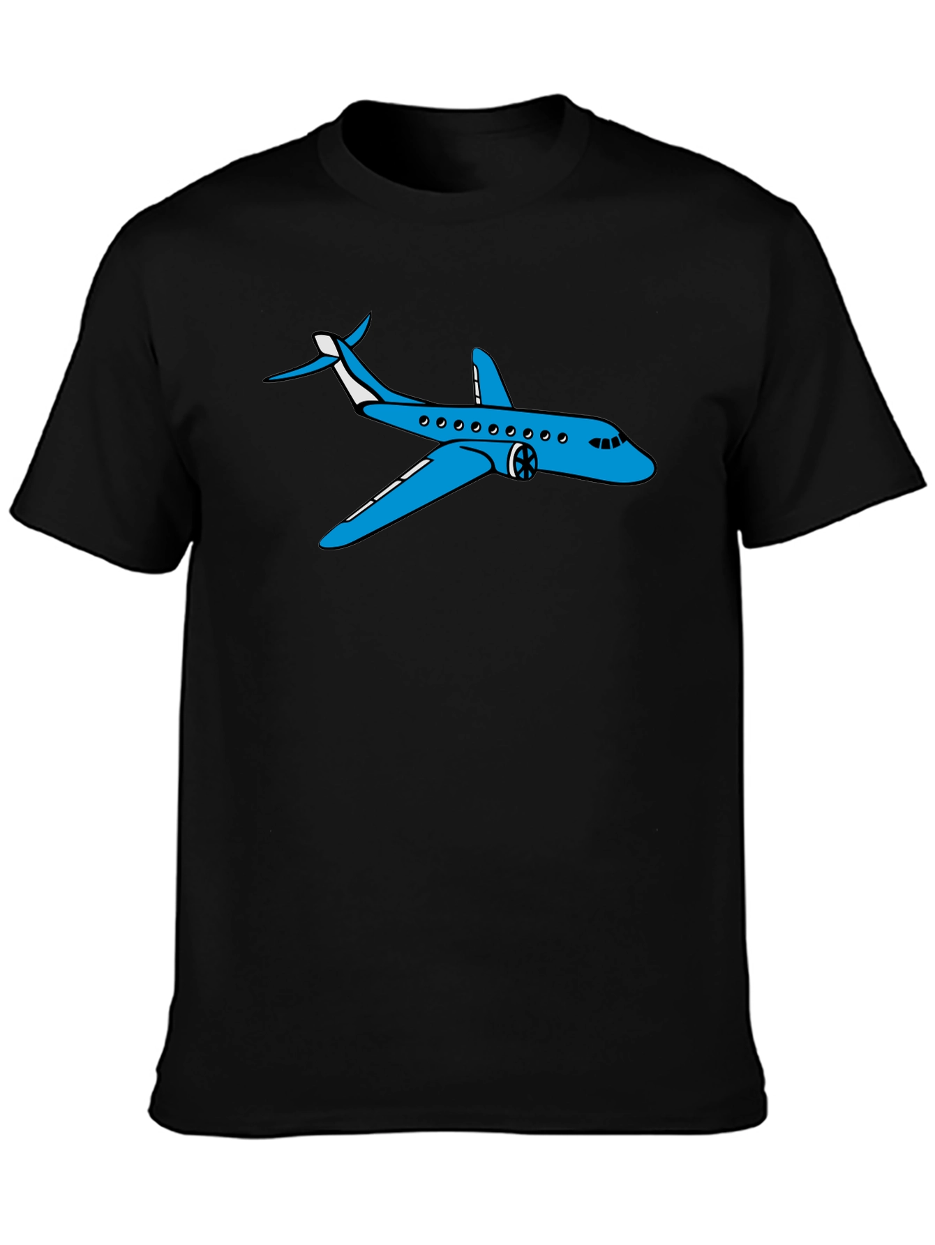 Airplane Graphic T-Shirt - Black