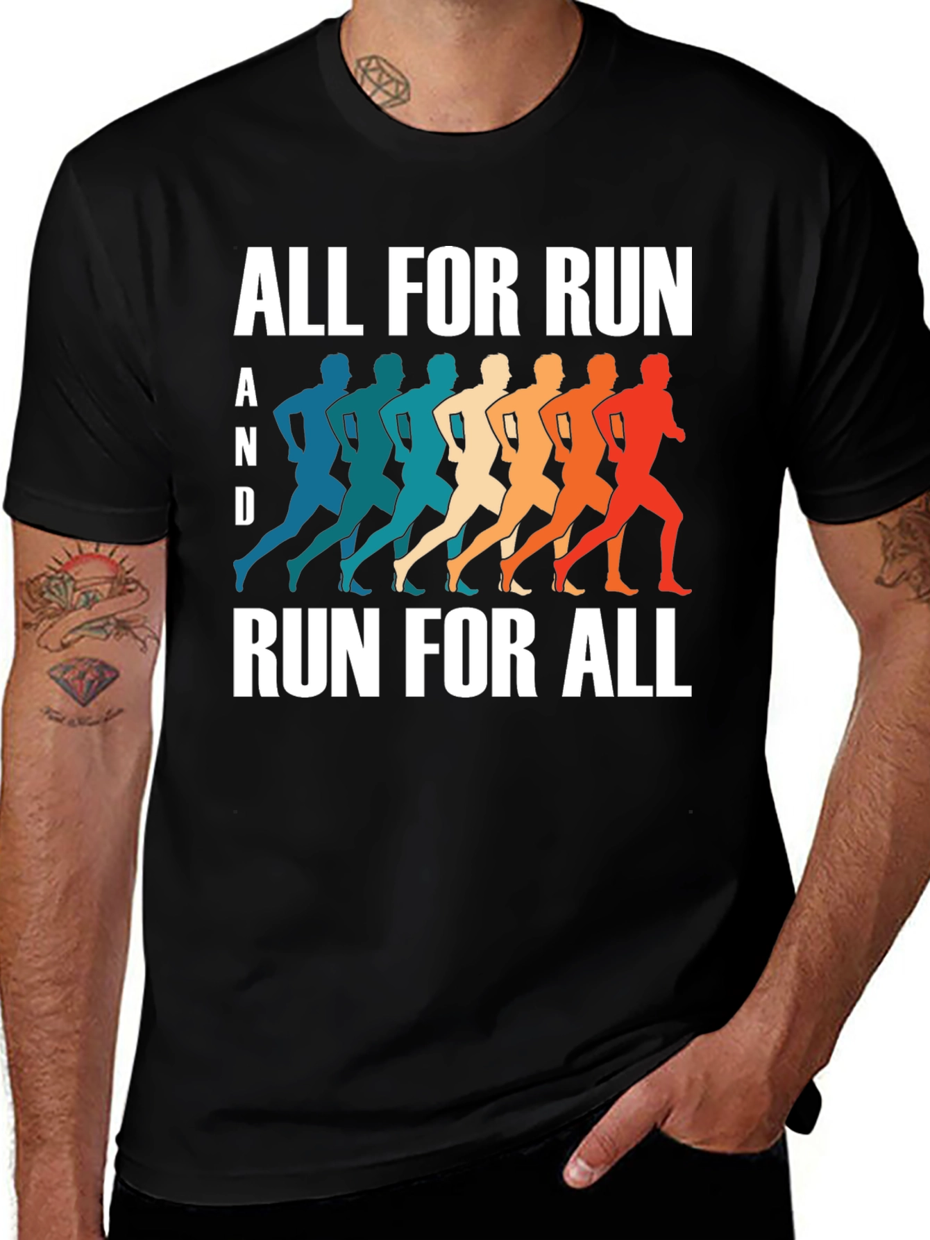 All For Run Retro Runner Graphic Tee