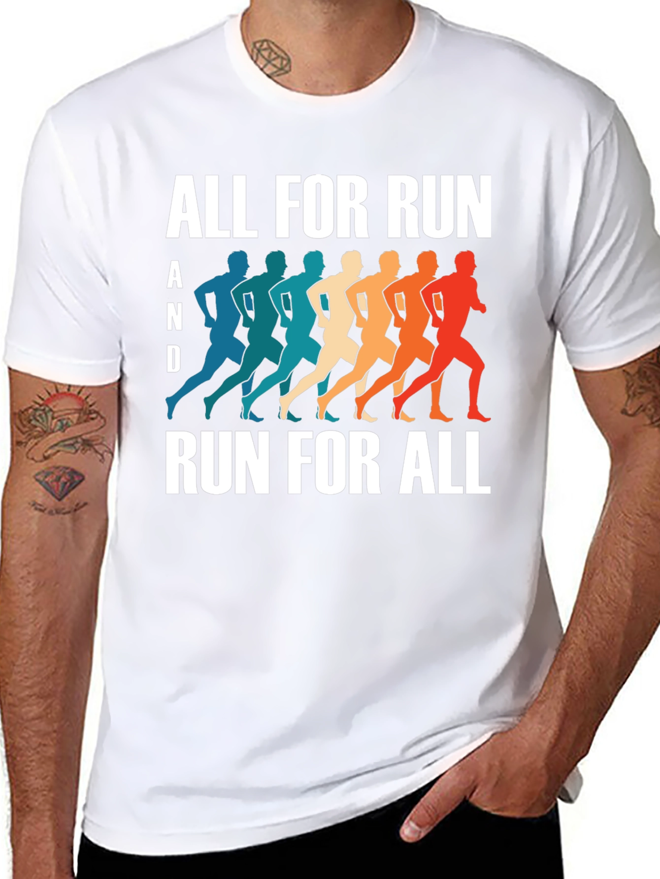 All For Run Retro Runner Graphic Tee
