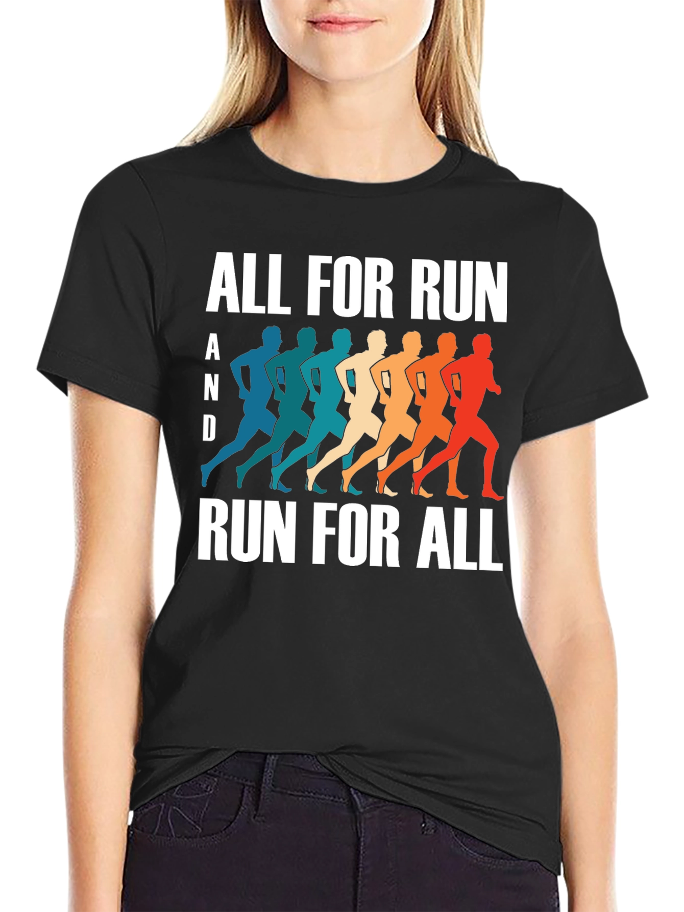 All For Run Retro Runner Graphic Tee