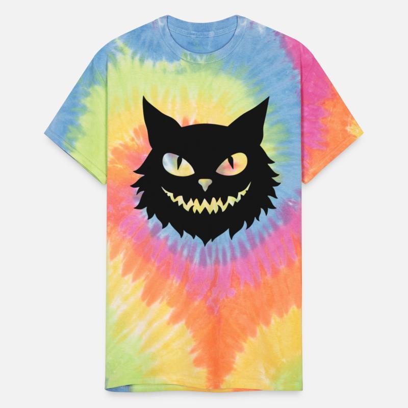 Halloween Cat Face Design Black Eyes Mouth