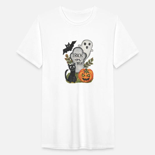 Halloween trick or treat theme watercolor artwork