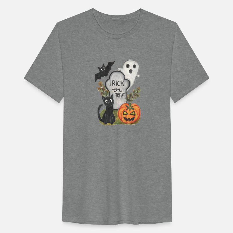 Halloween trick or treat theme watercolor artwork