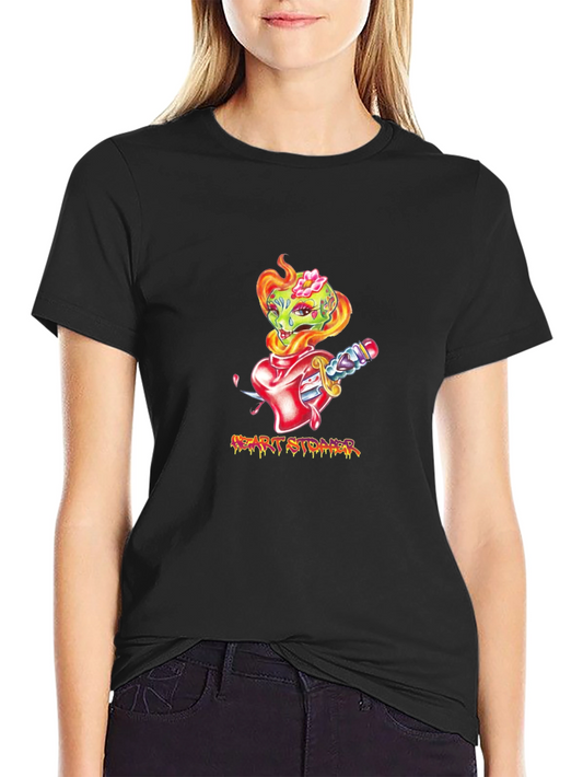 Heart Stopper Graphic Tee - Black T-Shirt