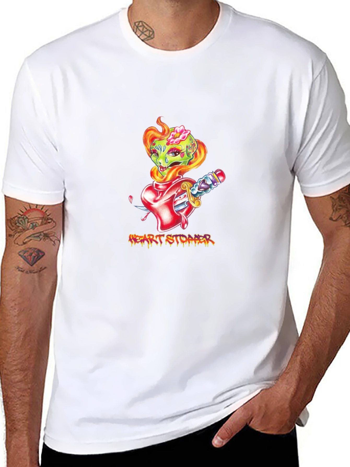 Heart Stopper Graphic Tee - Black T-Shirt