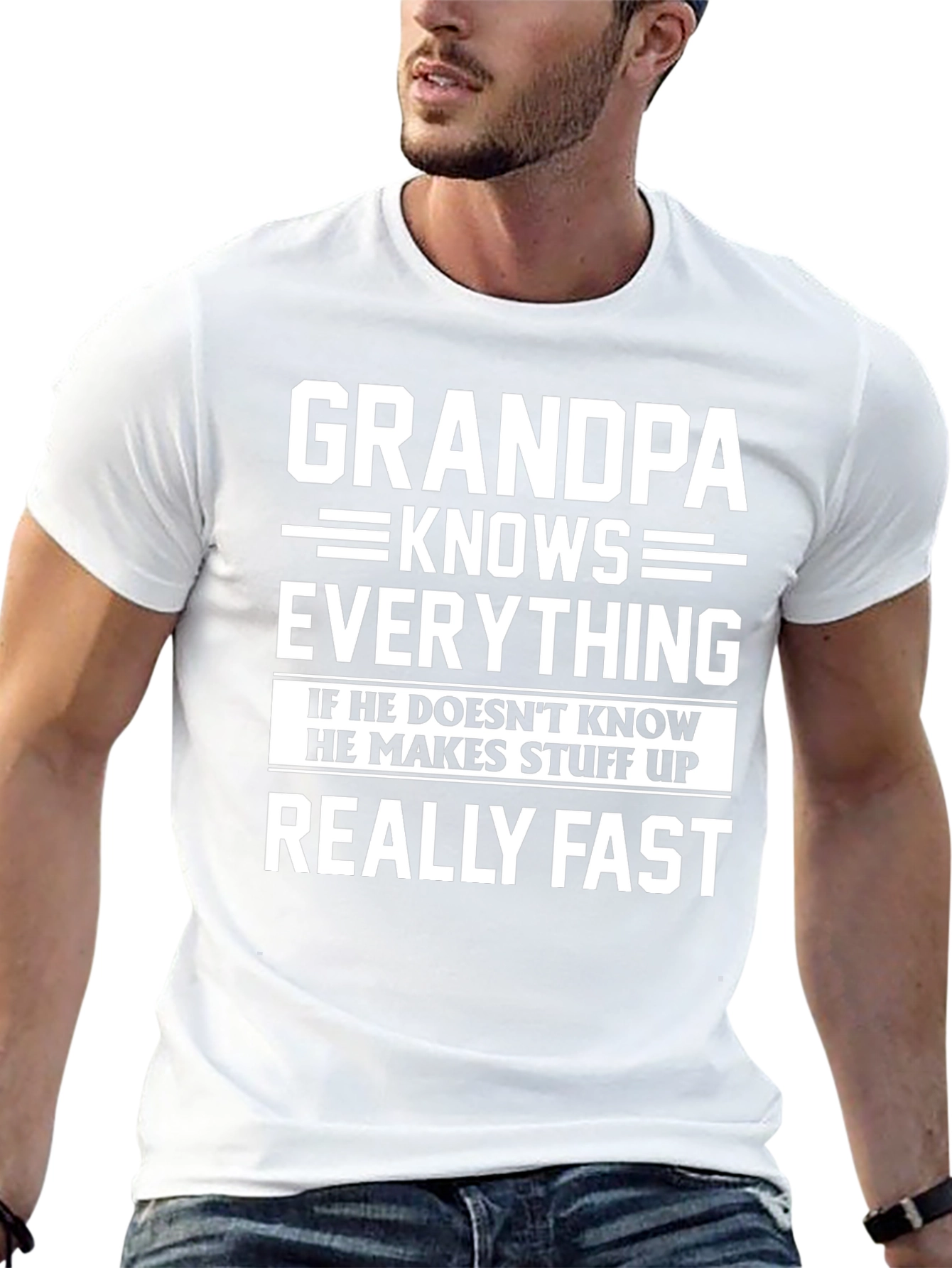 Grandpa Knows Everything Funny T-Shirt