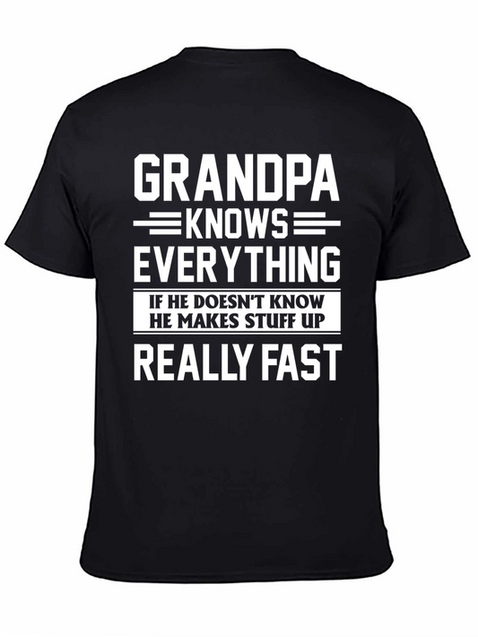 Grandpa Knows Everything Funny T-Shirt