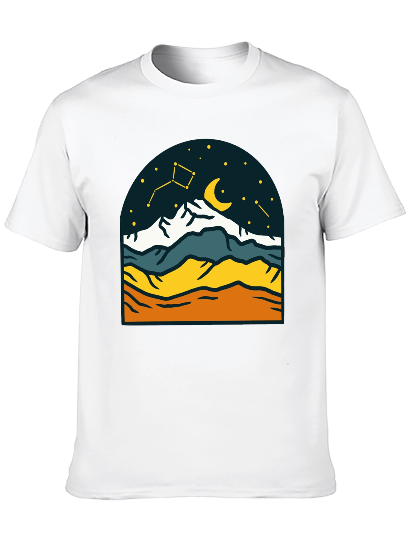 Mountain Nightscape Tee - Celestial Adventure Shirt