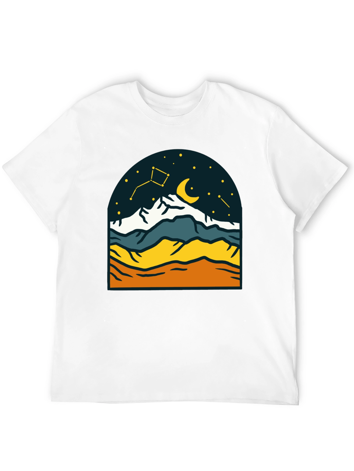 Mountain Nightscape Tee - Celestial Adventure Shirt