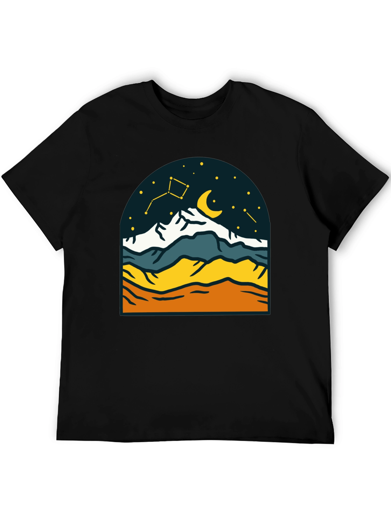 Mountain Nightscape Tee - Celestial Adventure Shirt