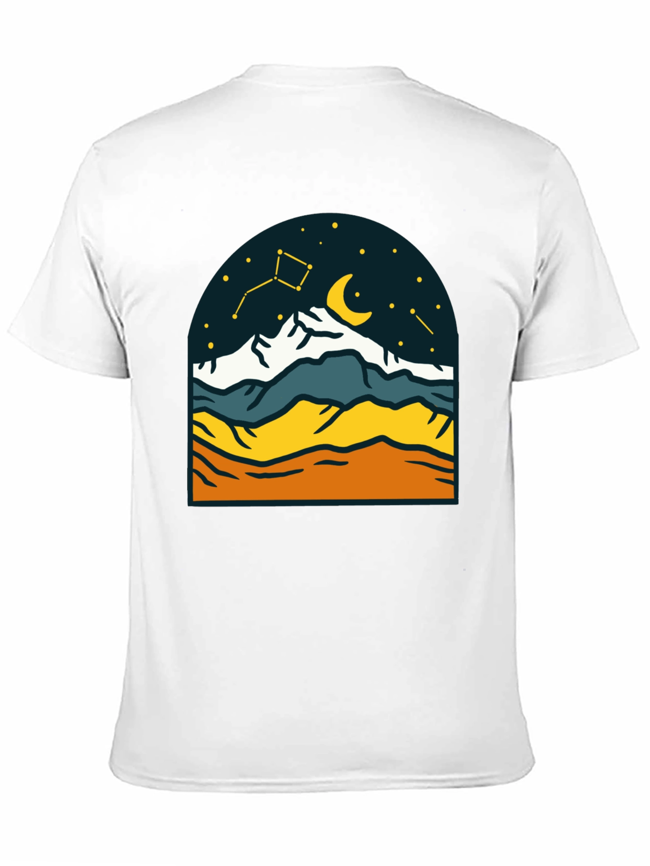 Mountain Nightscape Tee - Celestial Adventure Shirt