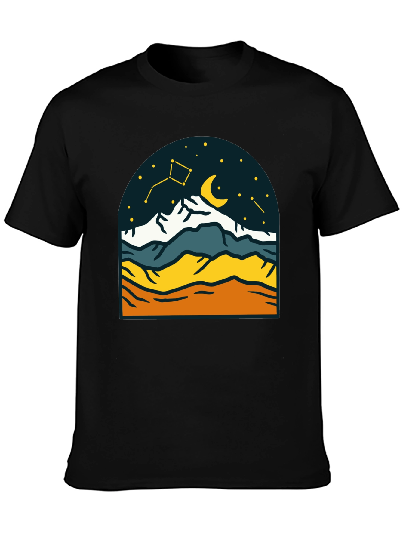 Mountain Nightscape Tee - Celestial Adventure Shirt