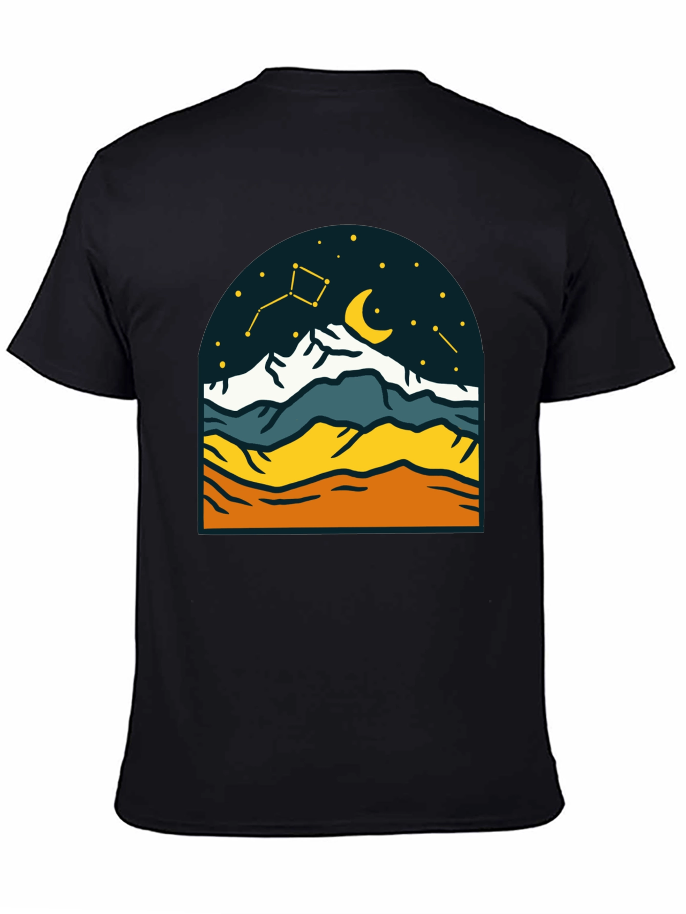 Mountain Nightscape Tee - Celestial Adventure Shirt
