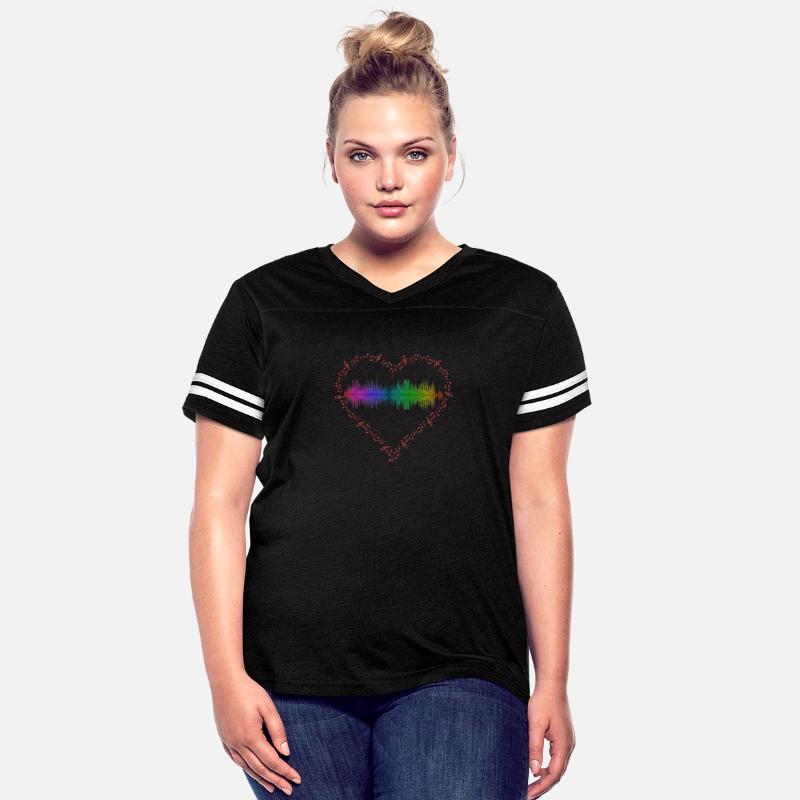 Heart shape musical notes with sound wave inside