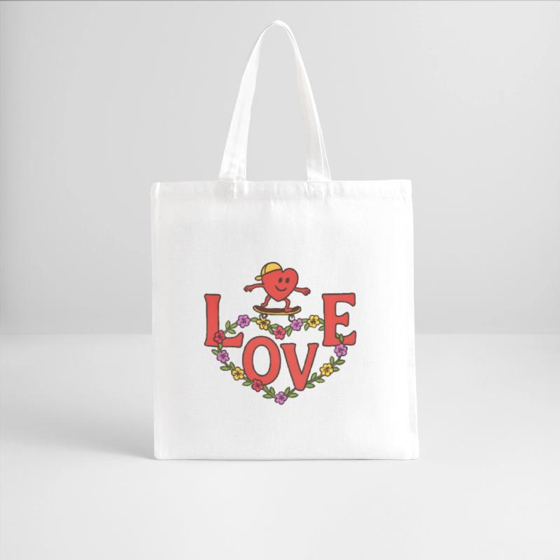 Heart Skater with Floral Frame