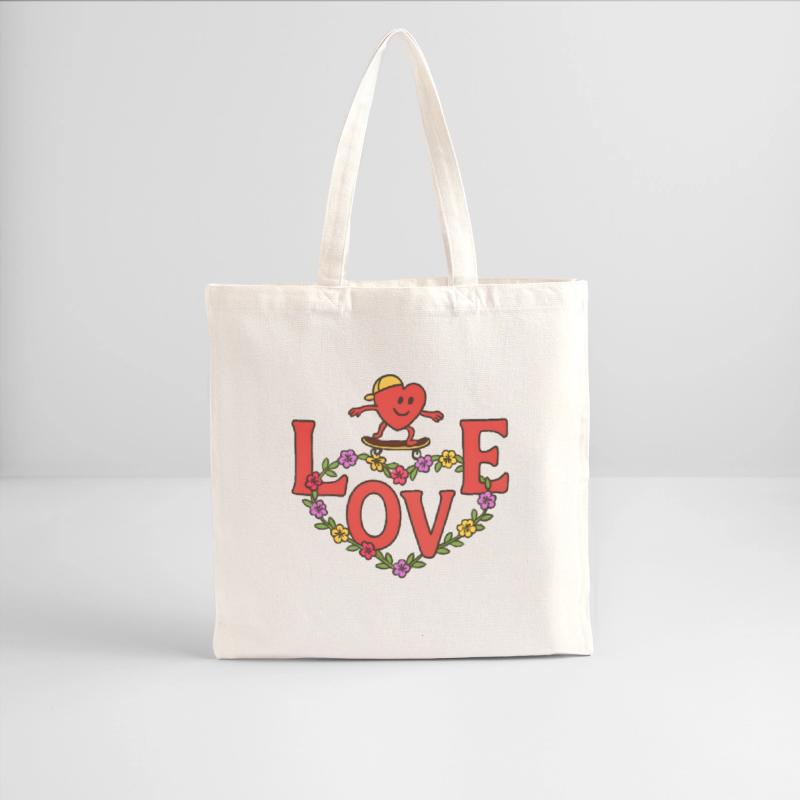 Heart Skater with Floral Frame