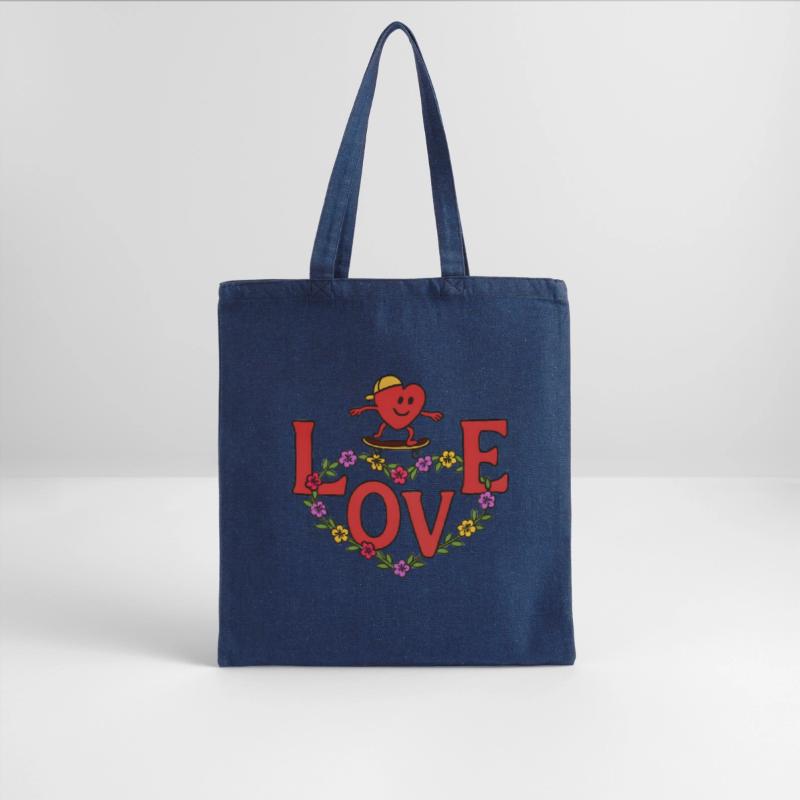 Heart Skater with Floral Frame