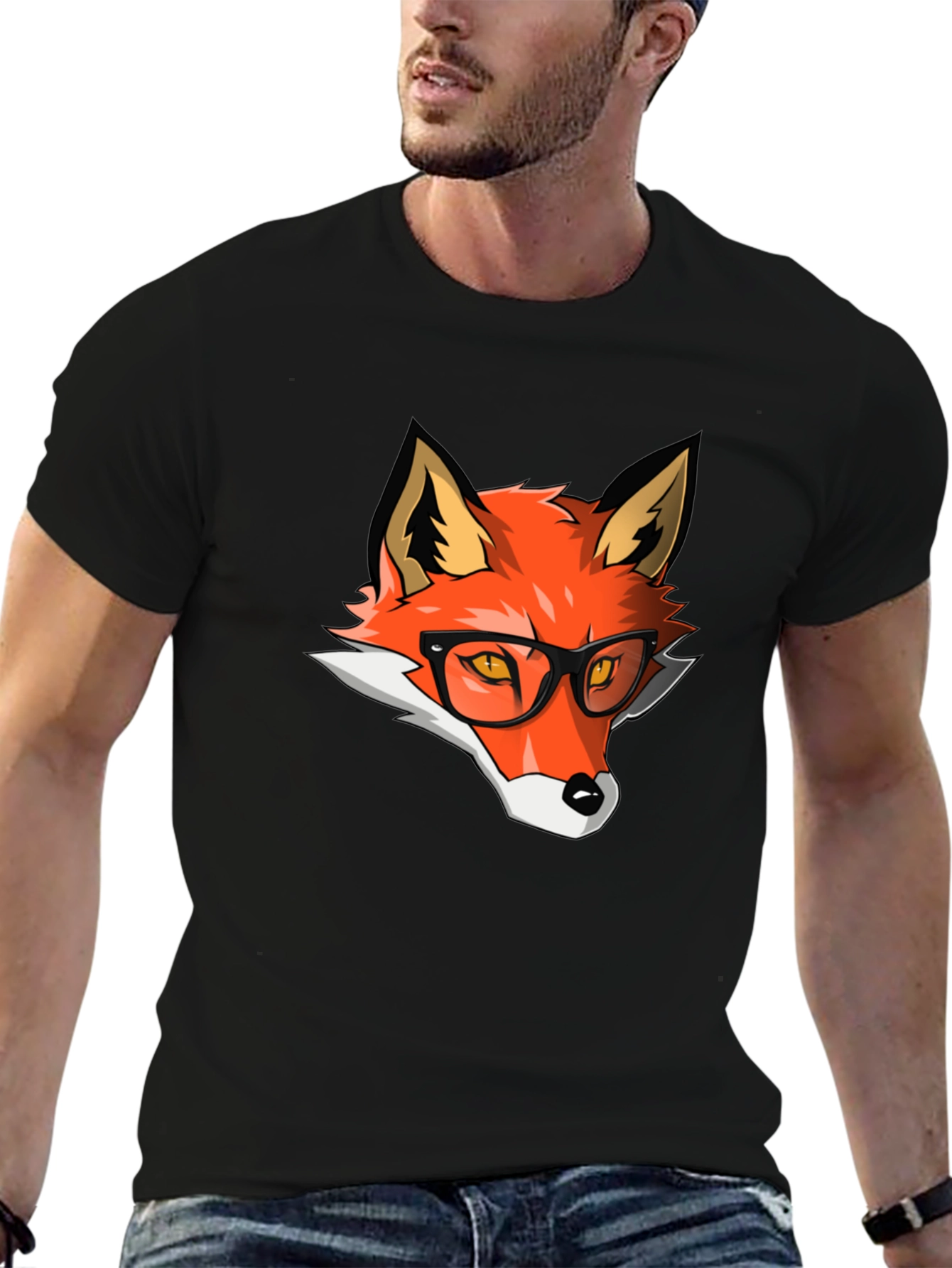 Hipster Fox Graphic Tee - Cool & Stylish