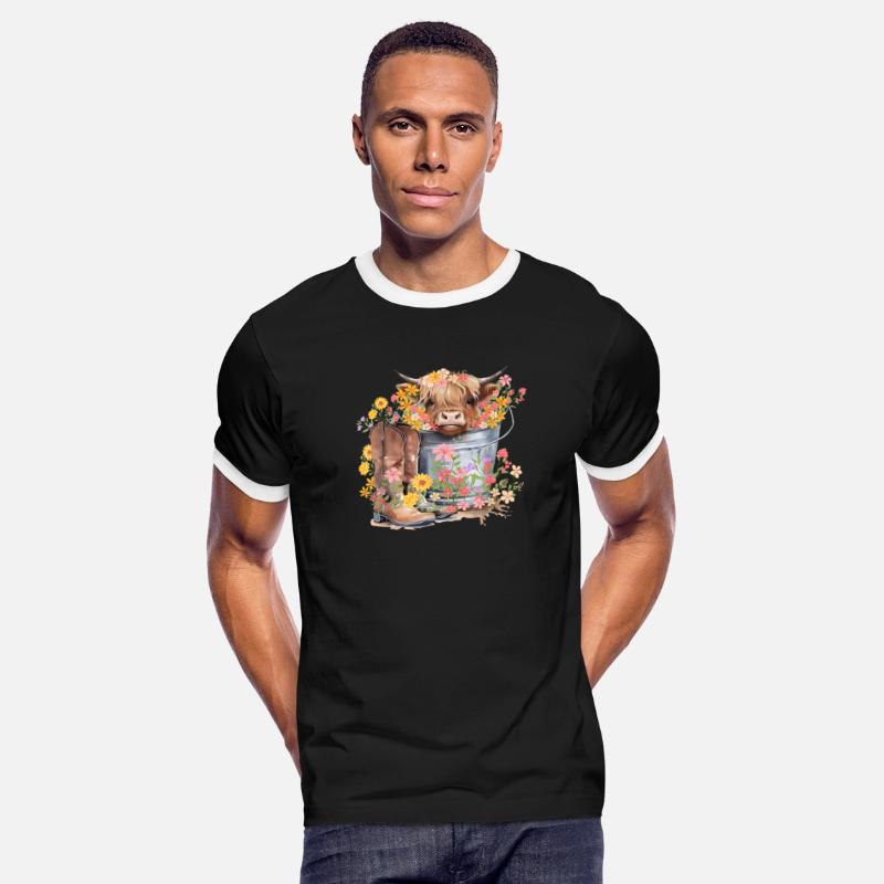Highland Cow flowers Christmas