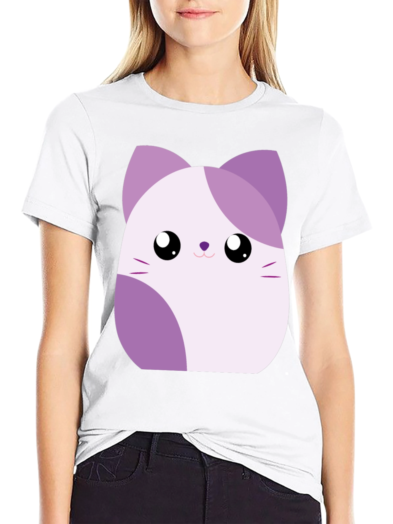 Cute Cat Squish T-Shirt - Kawaii Style