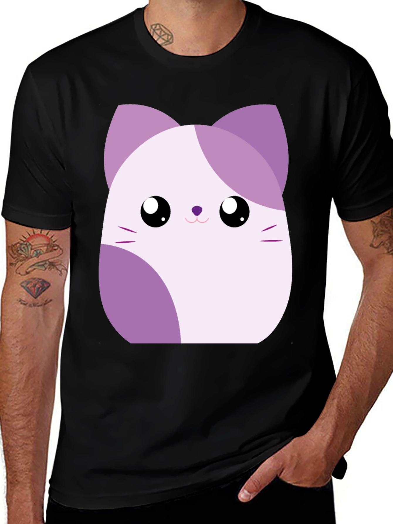 Cute Cat Squish T-Shirt - Kawaii Style