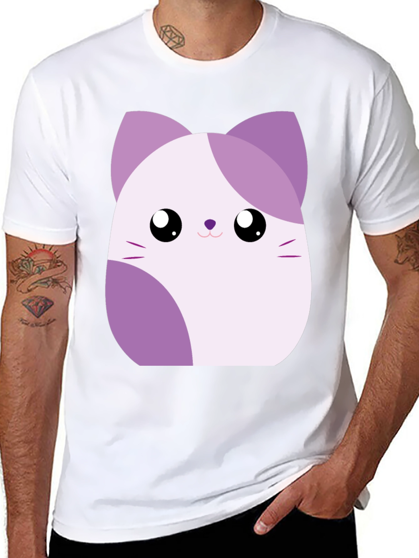 Cute Cat Squish T-Shirt - Kawaii Style
