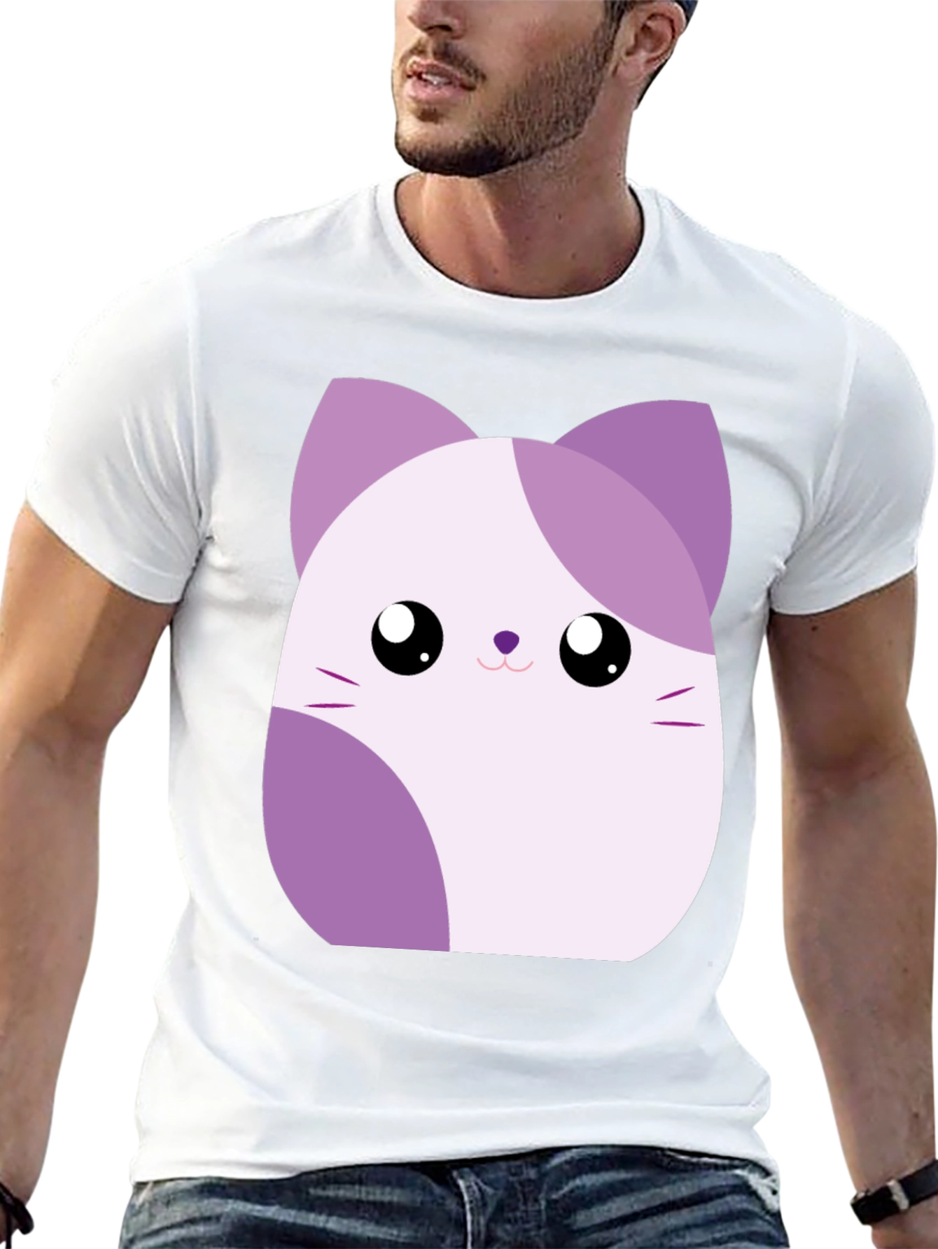 Cute Cat Squish T-Shirt - Kawaii Style