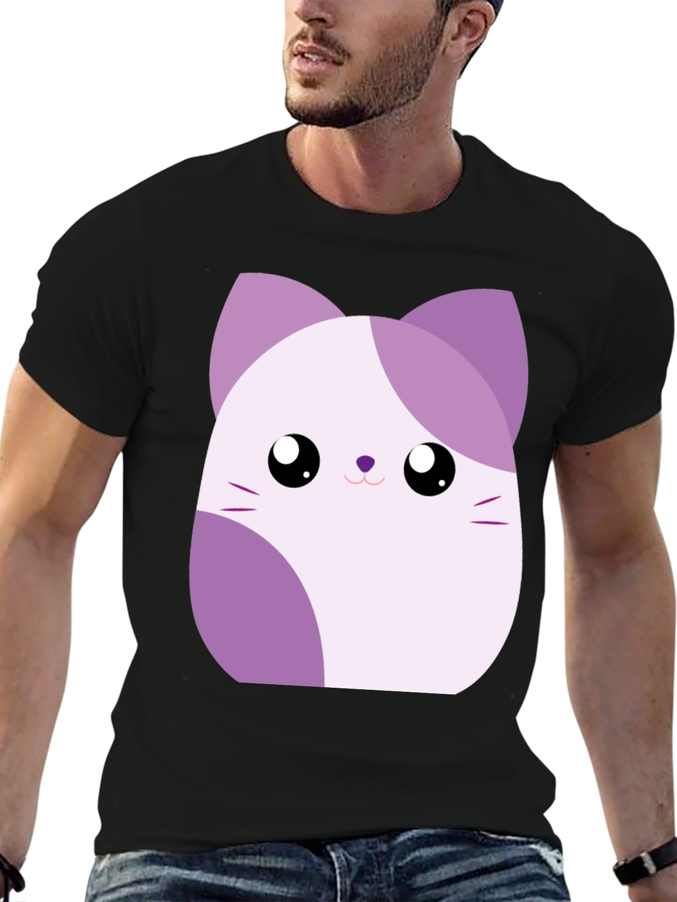 Cute Cat Squish T-Shirt - Kawaii Style